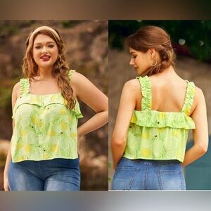 NWT MODCLOTH DANDY FLORAL MINT TOP Sz. 3X
